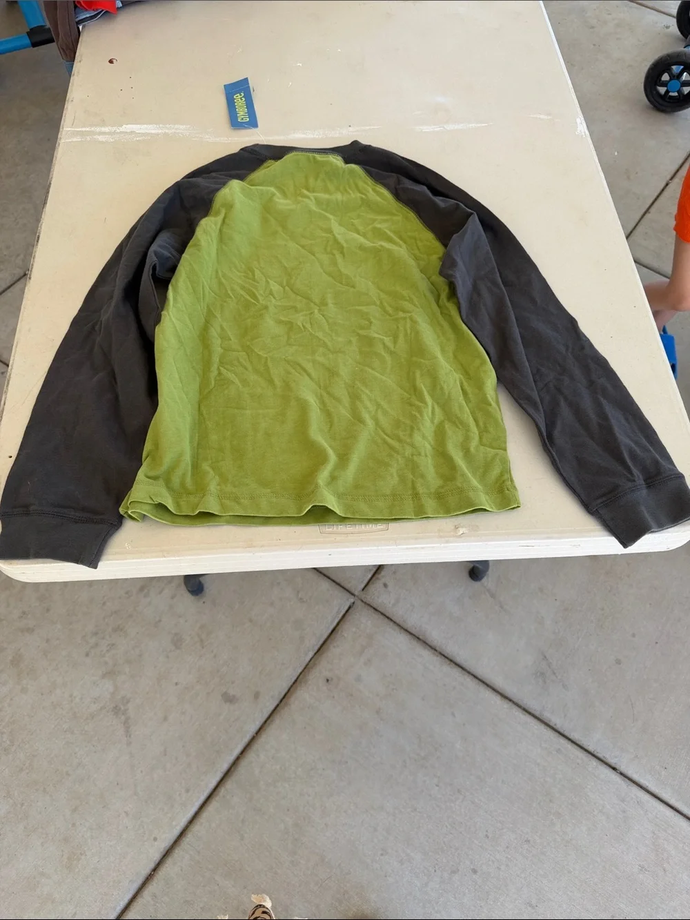 NWT Gymboree Green and Gray Snowboard Graphic Raglan Long-Sleeve Shirt